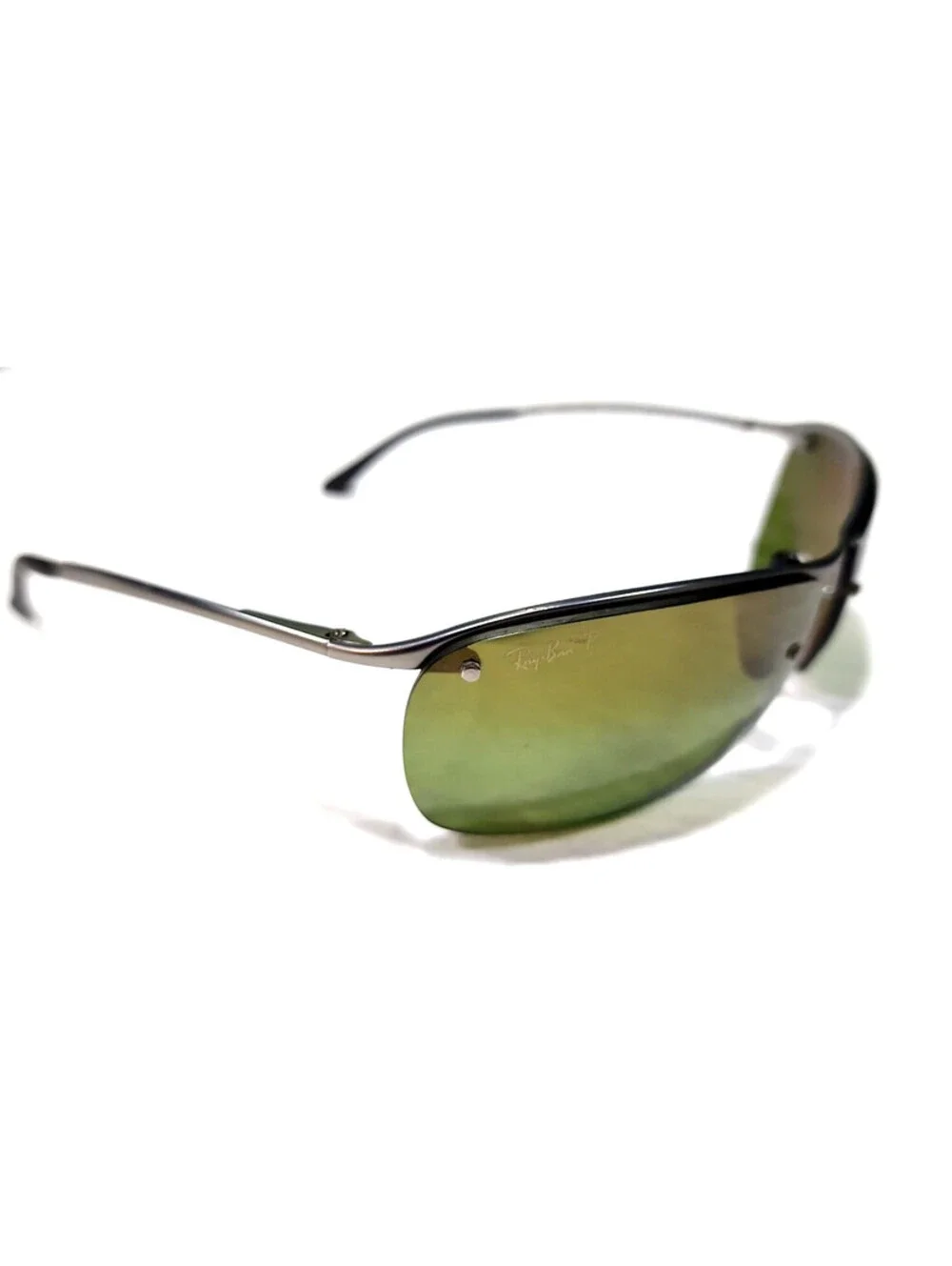 Ray Ban RB3544 029/6O Gunmetal Wrap Green Polarized Sunglasses 64-15 125
